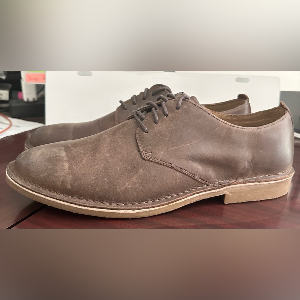 Nunn Bush Men's Linwood Brown Leather Plain Toe Lace-up Oxford Shoes Size 11‎ M